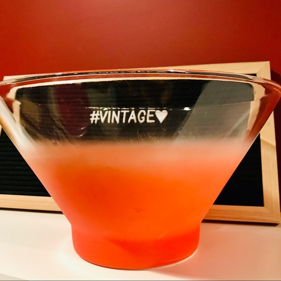 Blendo Other - Vintage Orange Blendo Frosted Bowl❤️